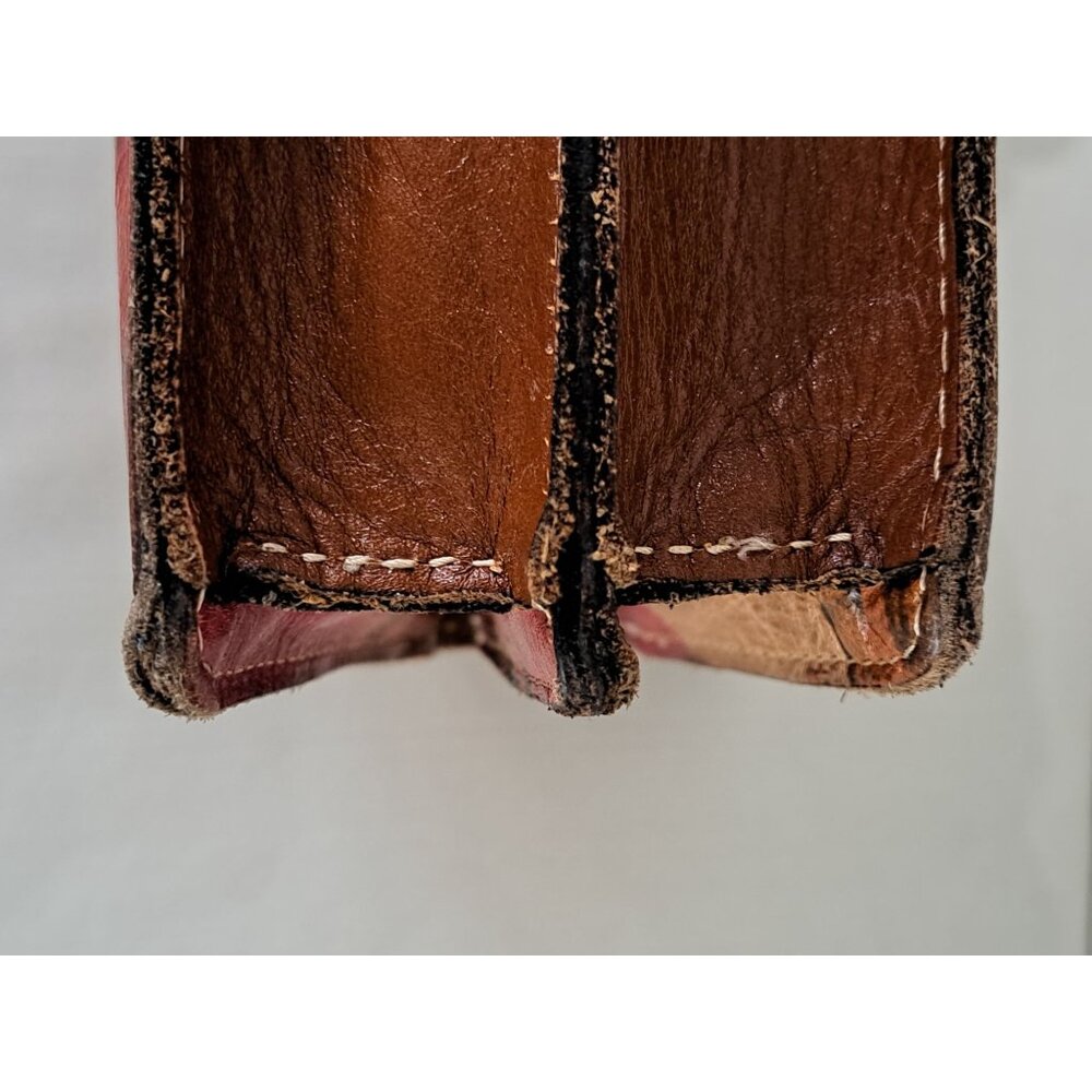 Patricia Nash Floral Leather Wristlet Clutch Bag With Metal Clasp Purse Zip - Picture 9 of 14